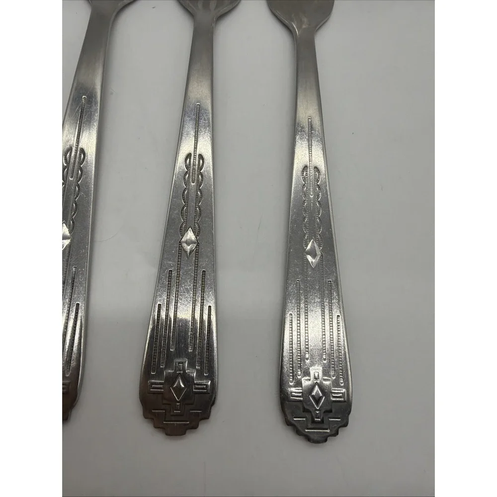 Zia International INSZIA1 Dinner Fork 1847 Rogers Brothers Stainless Steel 3 Lot